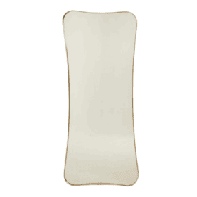 Gilded Brass Mirror, in the style of Gio Ponti, 1980s or 1990s.