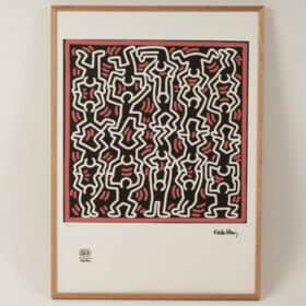Keith Haring Silkscreen Print, Numbered, 1990s