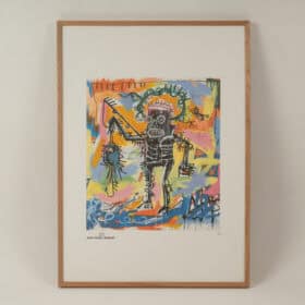 Basquiat Numbered Silkscreen Print, 1990s