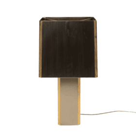 Large Brushed Metal Lamp, 1970s.