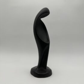 Modernist Black Ceramic Sculpture, 