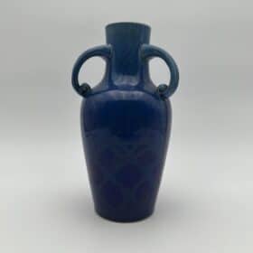Cobalt Blue Baluster Vase, Twin-Handled, 1930s