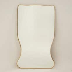 Alternative view of Brass Mirror, in the style of Gio Ponti, 1980s
