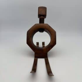 Sculptural Bottle Holder, Solid Wood, 