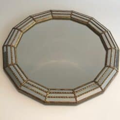Alternative view of Octagonal Wall Mirror with Brass Garlands, circa 1970