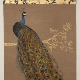 Contemporary Peacock Painted Canvas