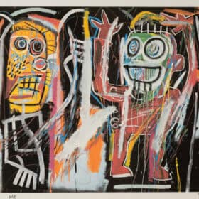Jean-Michel Basquiat Print, Numbered, Color Silkscreen, 1990s