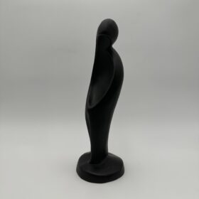 Modernist Black Ceramic Sculpture, 