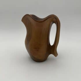 Small Sculptural Walnut Pitcher, Alexandre Noll-Style, 1950s.