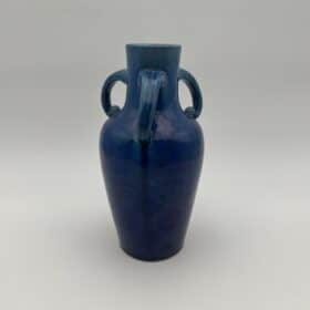Cobalt Blue Baluster Vase, Twin-Handled, 1930s