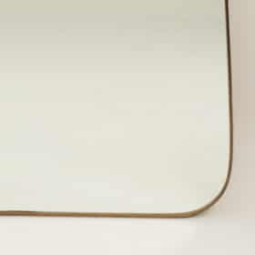 Gio Ponti Style Mirror, Brass, 1980s/1990s.