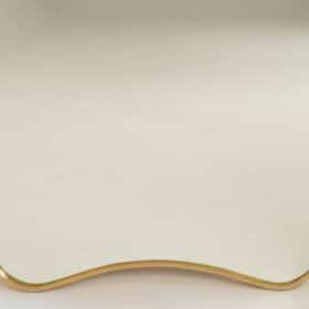 Patinated Brass Mirror, 1980s/1990s.