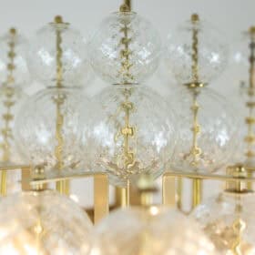 Kamenicky Senov Chandelier, Blown Glass, 1970s