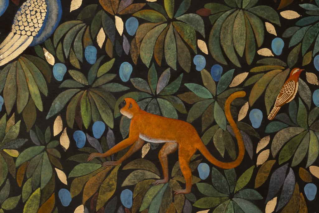 Painted Decorative Panel, “Paradise Lost,” Contemporary - Image 4