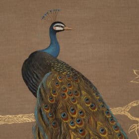 Contemporary Peacock Painted Canvas