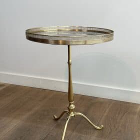 Neoclassical Style Brass Gueridon, Attributed to Maison Jansen