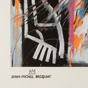 Jean-Michel Basquiat Print, Numbered, Color Silkscreen, 1990s