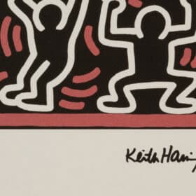 Keith Haring Silkscreen Print, Numbered, 1990s