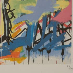 Basquiat Numbered Silkscreen Print, 1990s