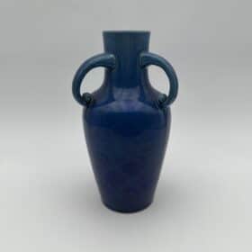 Cobalt Blue Baluster Vase, Twin-Handled, 1930s