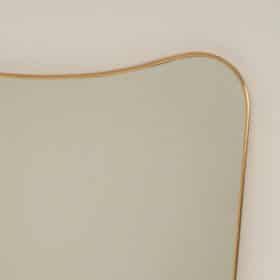 Patinated Brass Mirror, 1980s/1990s.