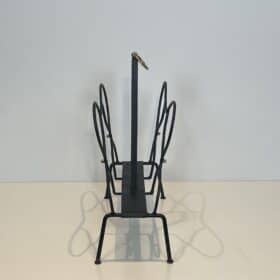 Jacques Adnet Style French Modernist Magazine Rack, 1950s.