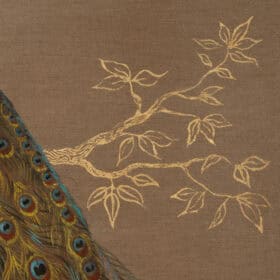 Contemporary Peacock Painted Canvas