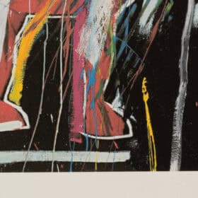 Jean-Michel Basquiat Print, Numbered, Color Silkscreen, 1990s