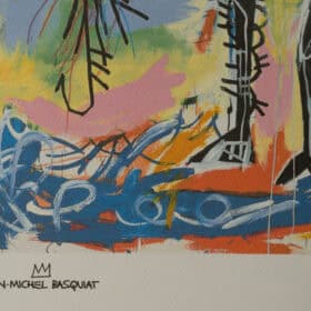 Basquiat Numbered Silkscreen Print, 1990s