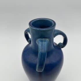 Cobalt Blue Baluster Vase, Twin-Handled, 1930s
