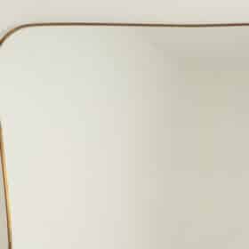 Gio Ponti Style Mirror, Brass, 1980s/1990s.