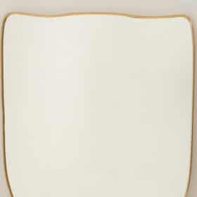 Brass Mirror, in the style of Gio Ponti, 1980s