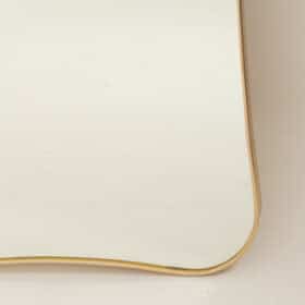 Gilded Brass Mirror, in the style of Gio Ponti, 1980s or 1990s.