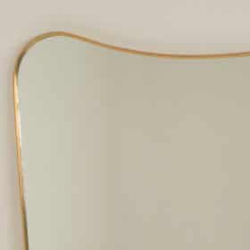 Patinated Brass Mirror, 1980s/1990s.