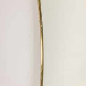 Brass Frame Mirrors, Pair, Gio Ponti style, 1980s.