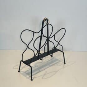 Jacques Adnet Style French Modernist Magazine Rack, 1950s.