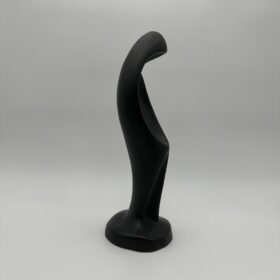 Modernist Black Ceramic Sculpture, 