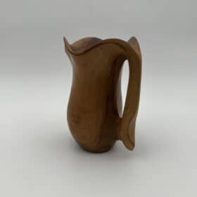 Small Sculptural Walnut Pitcher, Alexandre Noll-Style, 1950s.