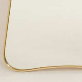 Gilded Brass Mirror, in the style of Gio Ponti, 1980s or 1990s.