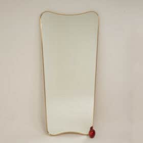 Patinated Brass Mirror, 1980s/1990s.