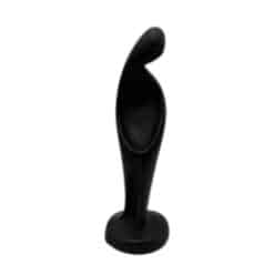 Modernist Black Ceramic Sculpture - Styylish
