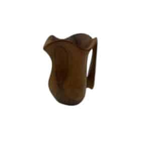 Small Sculptural Walnut Pitcher, Alexandre Noll-Style, 1950s.