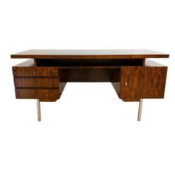 Large mid-century modern rosewood desk from 1960s Germany.- Styylish