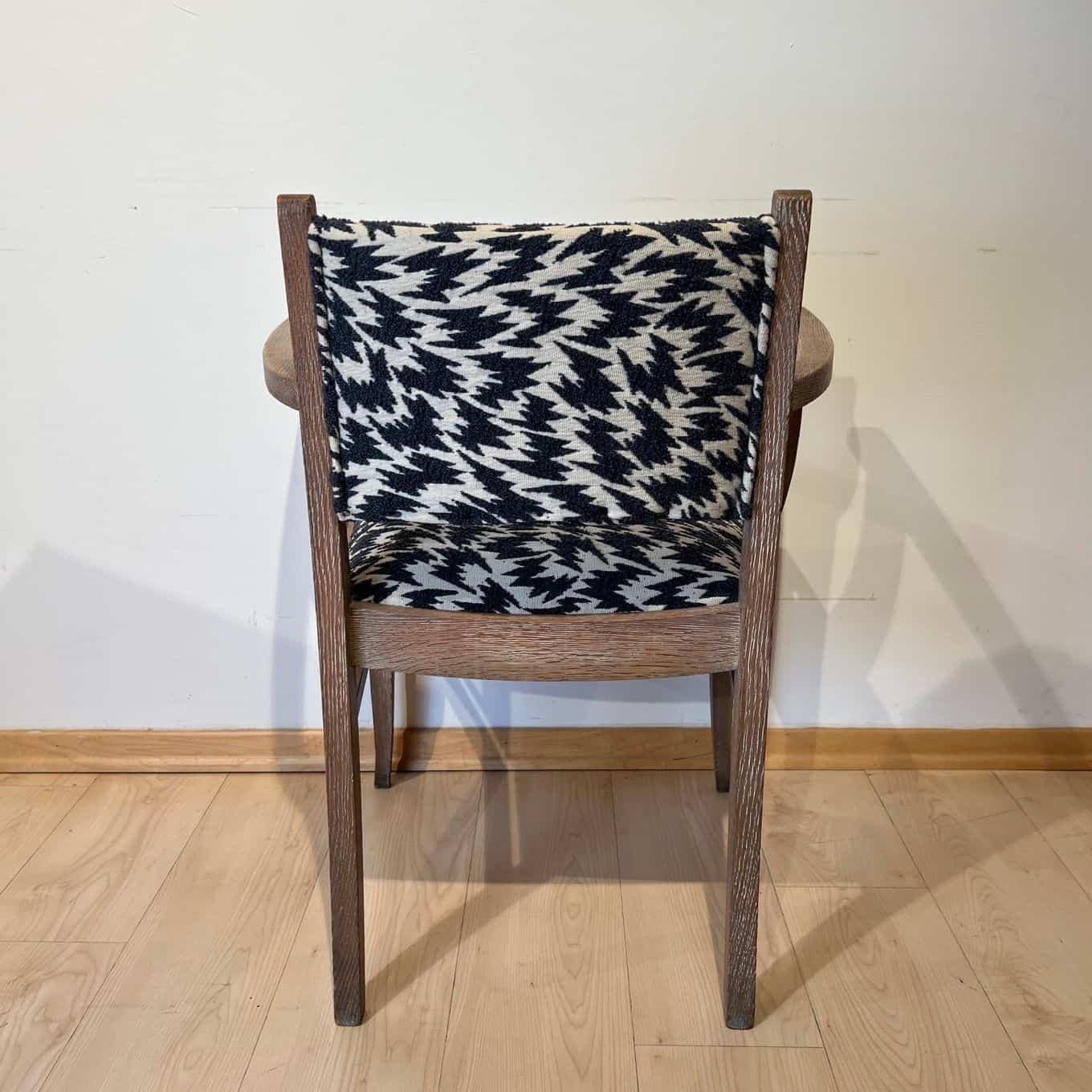 Pair of Art Deco Armchairs, De Coene Frères, Limed Oak, Belgium circa 1935 - Image 13