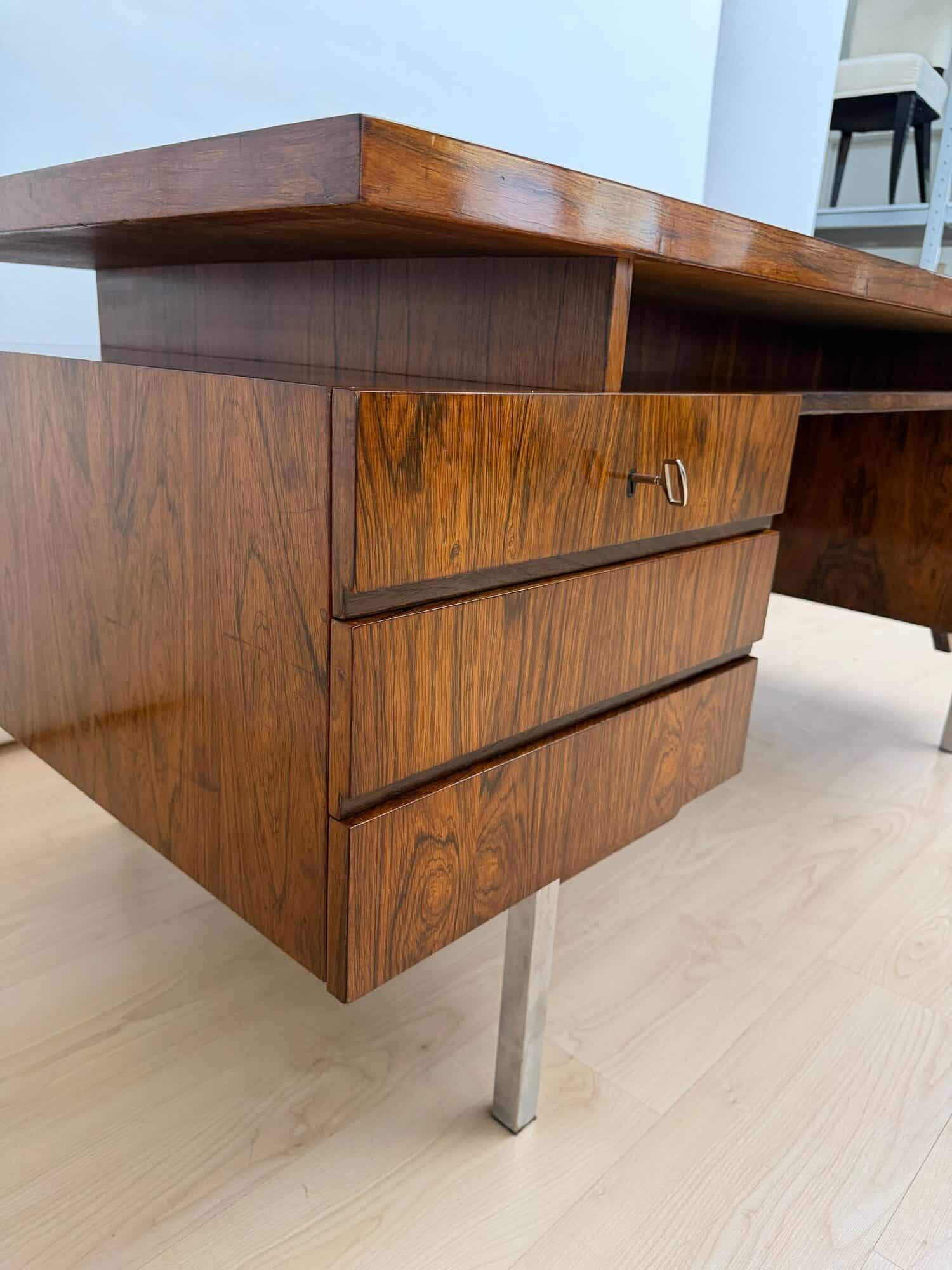 Large Mid-Century Modern Rosewood Desk, Germany, 1960s - Image 13