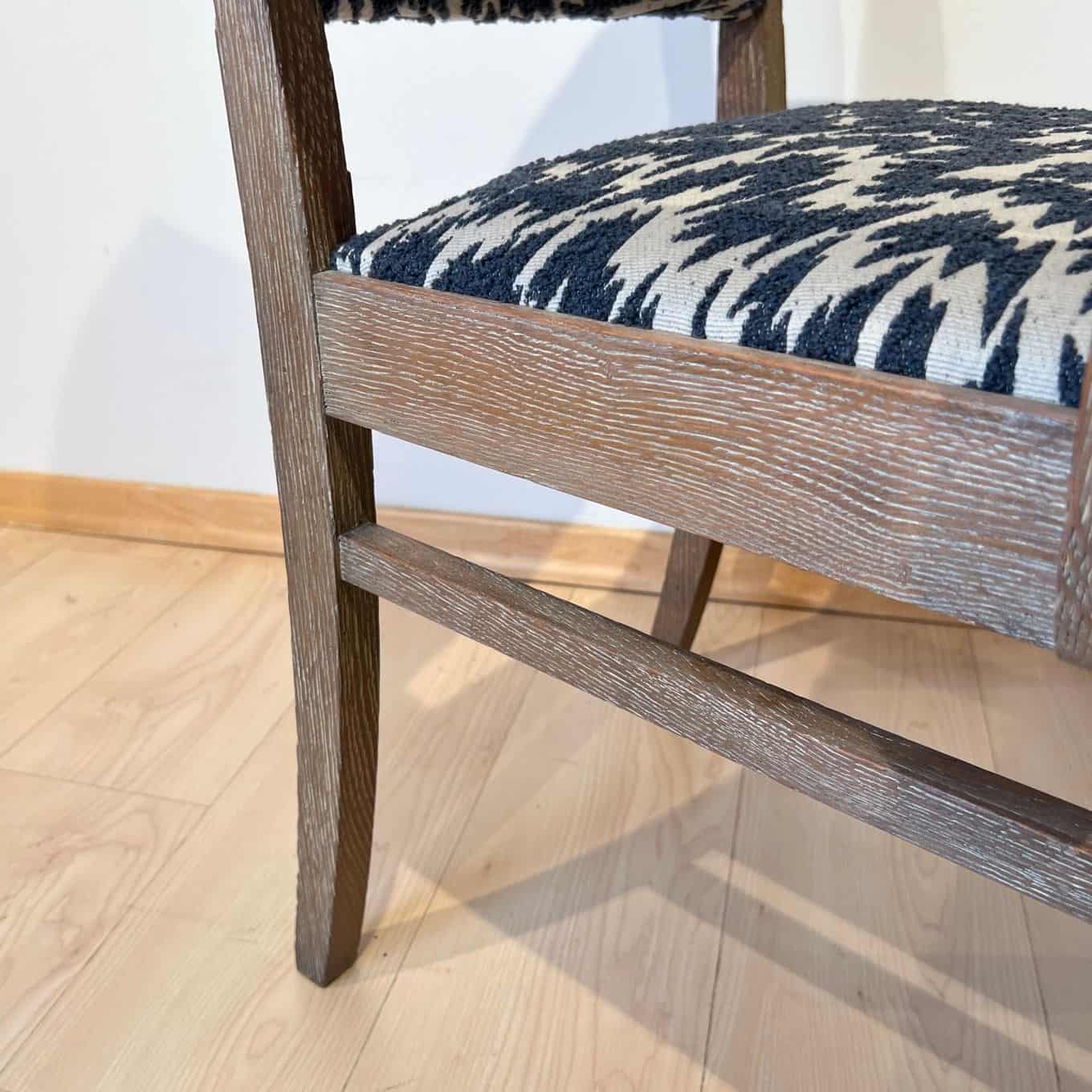 Pair of Art Deco Armchairs, De Coene Frères, Limed Oak, Belgium circa 1935 - Image 17