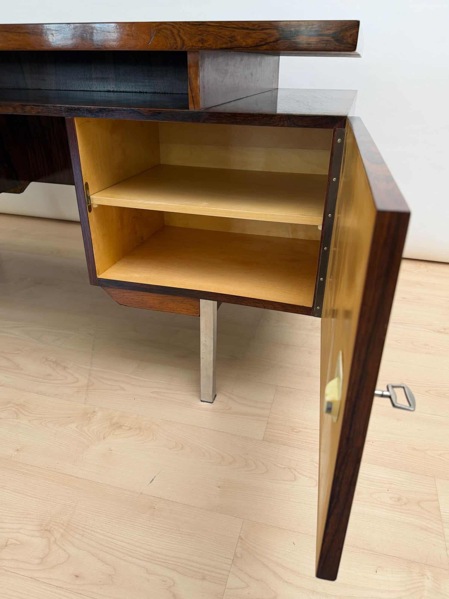 Large Mid-Century Modern Rosewood Desk, Germany, 1960s - Image 17