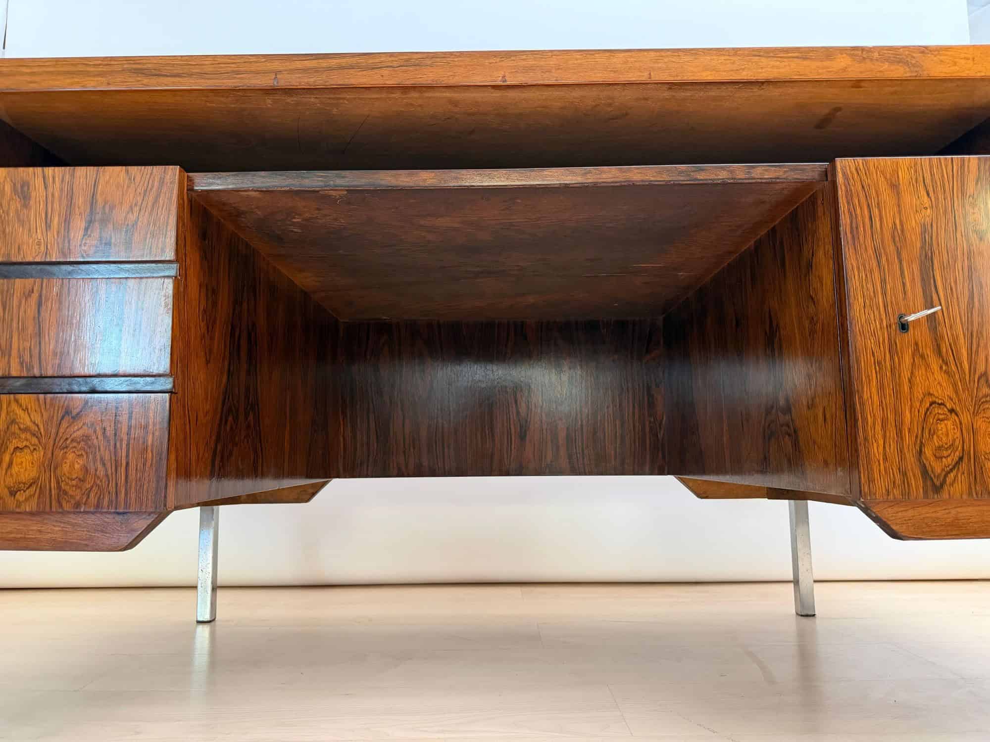 Large Mid-Century Modern Rosewood Desk, Germany, 1960s - Image 19