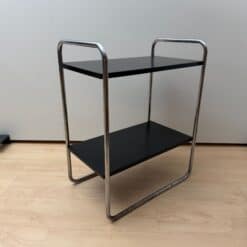 Alternative view of Vintage Bauhaus side table by Mauser Werke, Waldeck, Germany, circa 1950.