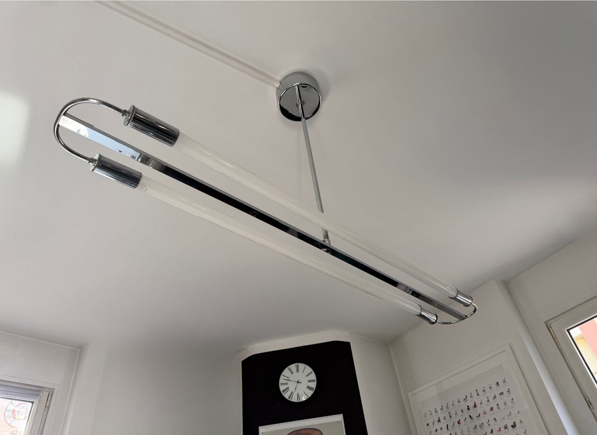 Bauhaus Streamline Moderne Ceiling Lamp, Germany circa 1935 - Image 3